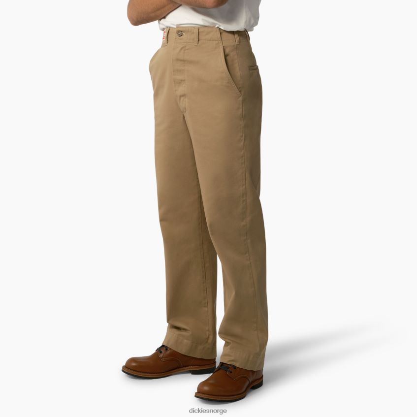 Dickies menn Militærbukser fra 1922 4NB6FR71 klær skyllet cramerton solbrun (ras)