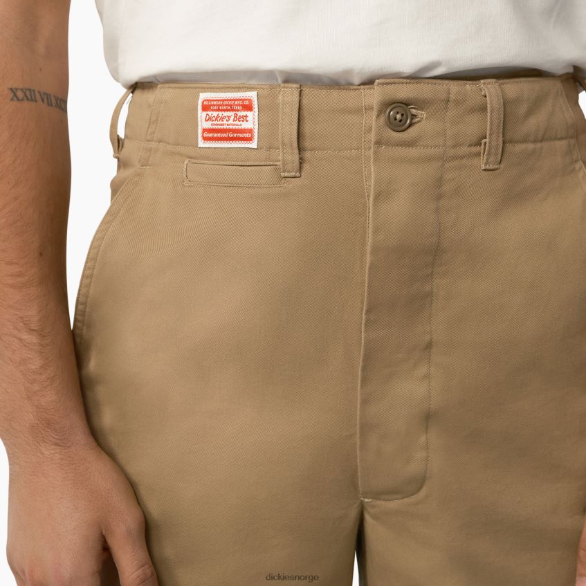 Dickies menn Militærbukser fra 1922 4NB6FR71 klær skyllet cramerton solbrun (ras)