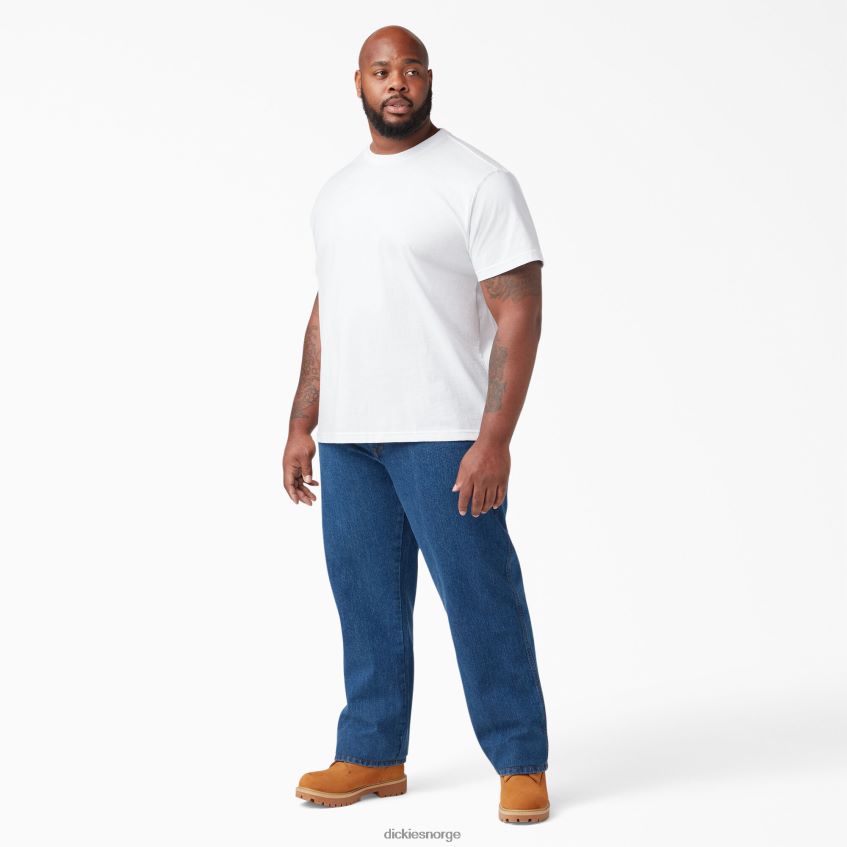 Dickies menn vanlige jeans med rett passform 4NB6FR131 klær steinvasket indigoblå (snb)