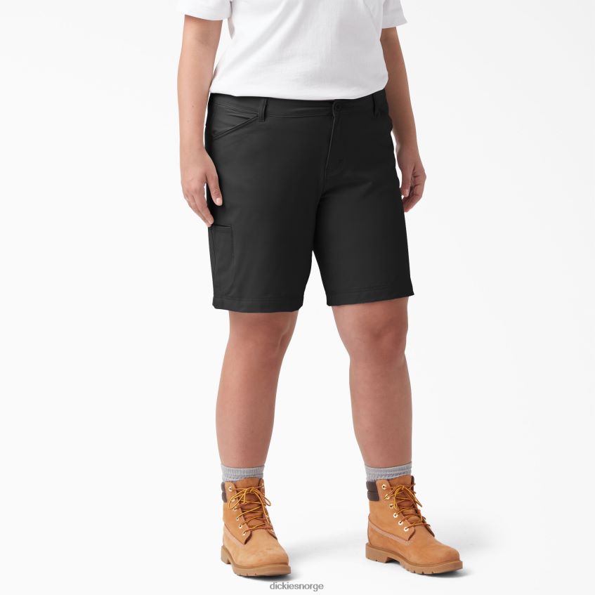Dickies kvinner pluss kjølende shorts 9" 4NB6FR1614 klær svart (bk)