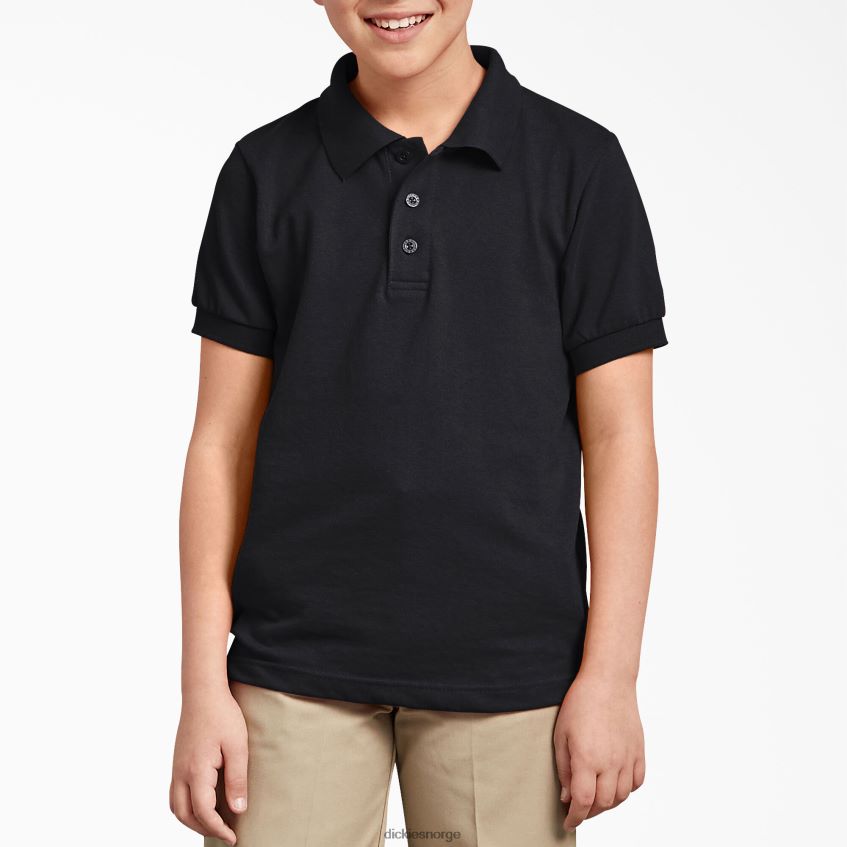 Dickies barn pique kortermet polo 4NB6FR2671 klær svart (bk)