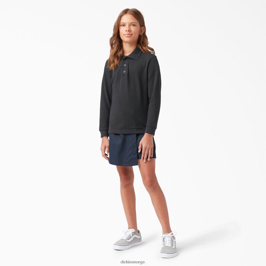 Dickies barn pique langermet polo 4NB6FR2697 klær svart (kbk)