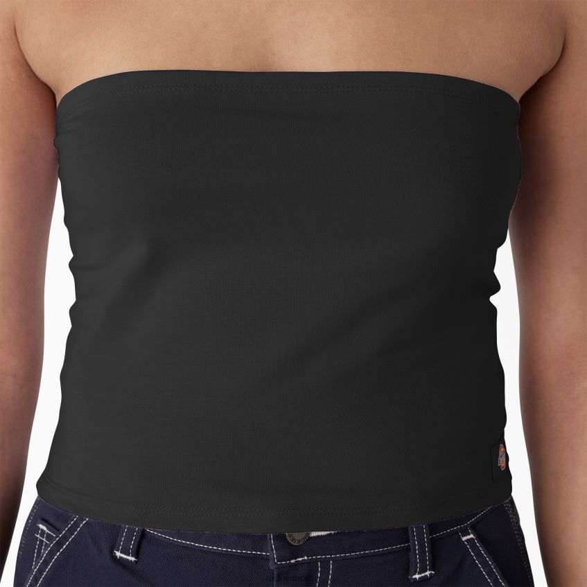 Dickies kvinner strikket tube topp 4NB6FR2167 klær svart (kbk)