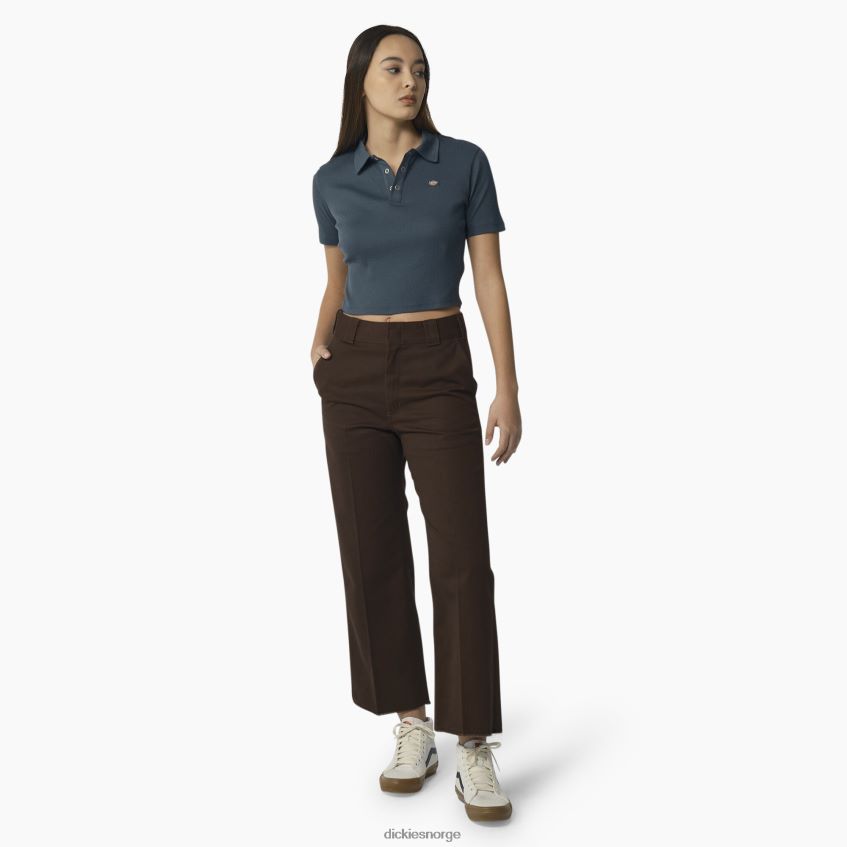 Dickies kvinner tallasee kortermet cropped polo 4NB6FR2129 klær luftvåpen blå (af)