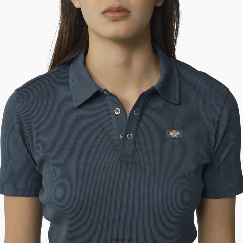 Dickies kvinner tallasee kortermet cropped polo 4NB6FR2129 klær luftvåpen blå (af)