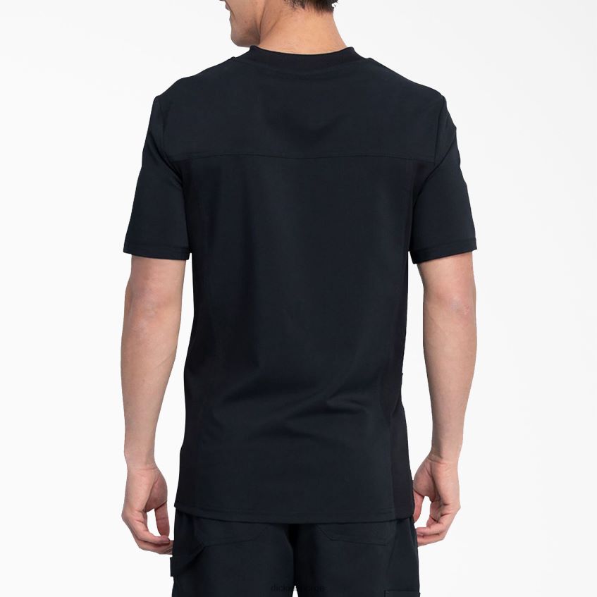 Dickies menn balansert v-halset skrubbetopp med påsatte lommer 4NB6FR1408 klær svart (blk)