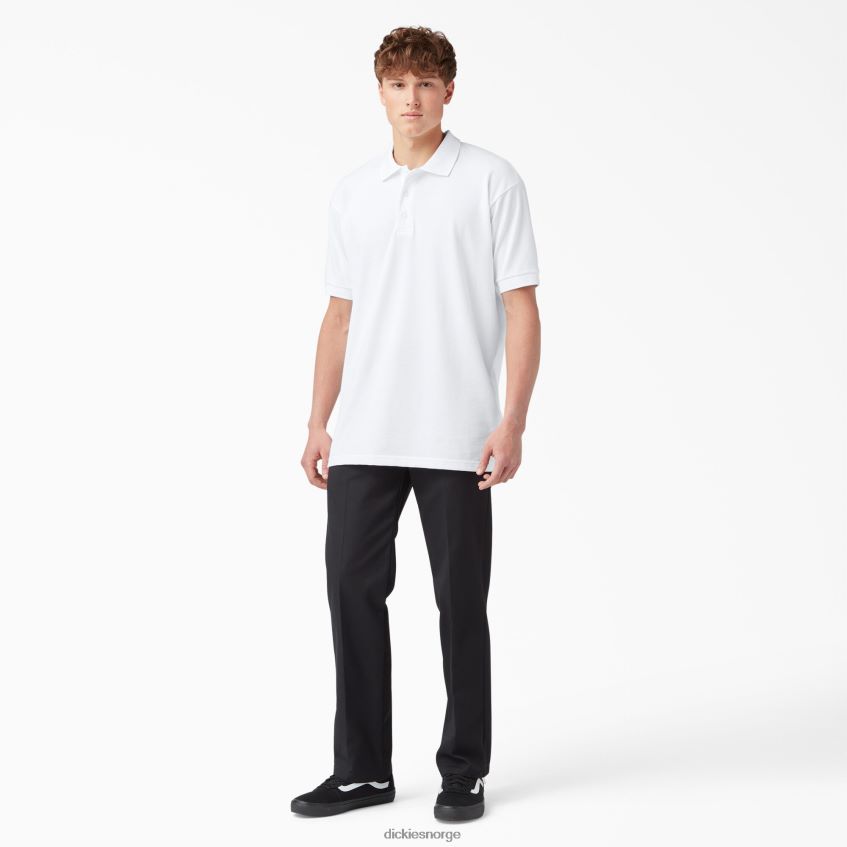 Dickies menn voksen størrelse piké kortermet polo 4NB6FR667 klær hvit (wh)