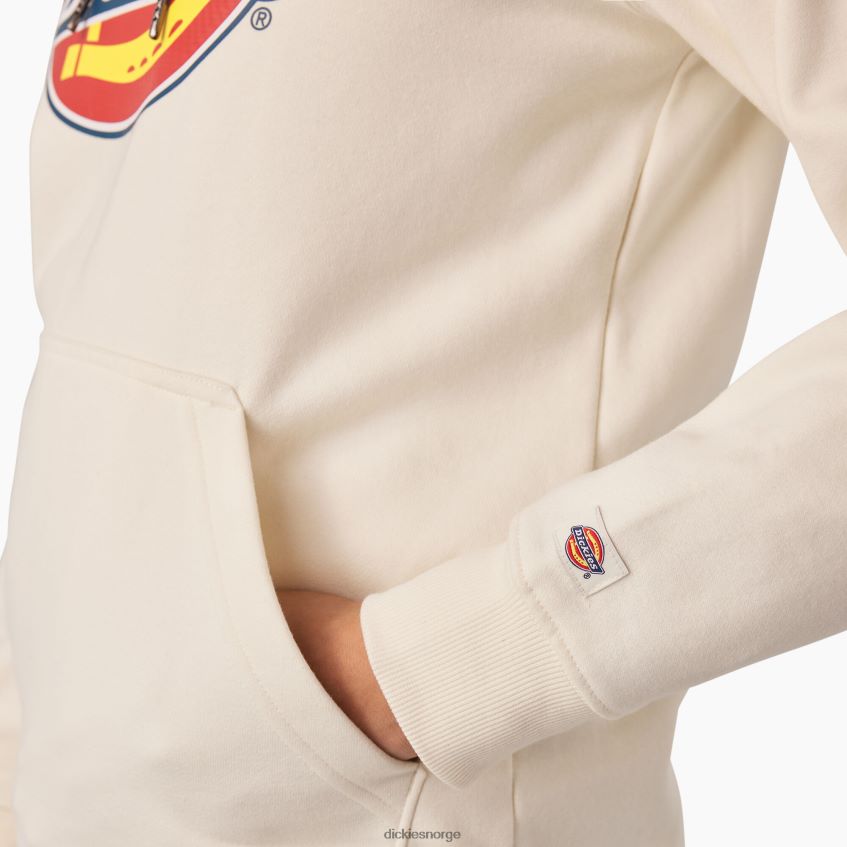 Dickies kvinner tungvekts genser med logo 4NB6FR2328 klær antikk hvit (aw)