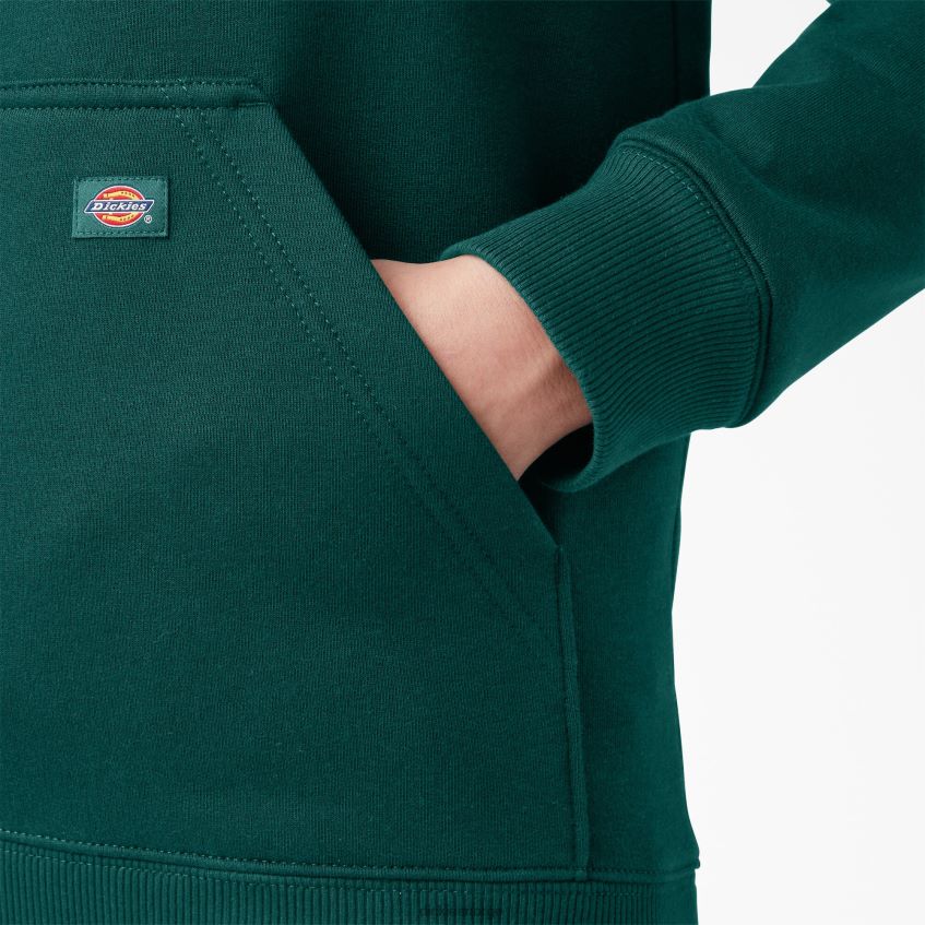 Dickies kvinner tungvekts genser med logoermer 4NB6FR2305 klær skoggrønn (ft)
