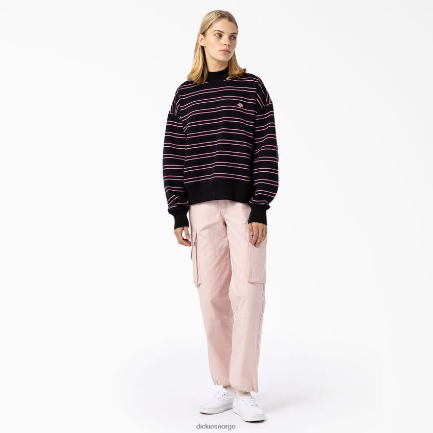 Dickies kvinner vestover stripete genser 4NB6FR2289 klær svart stripe (bks)