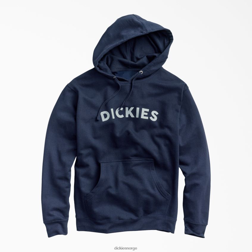 Dickies menn hettegenser med fleeceblokklogo 4NB6FR1139 klær mørk marineblå (dn)