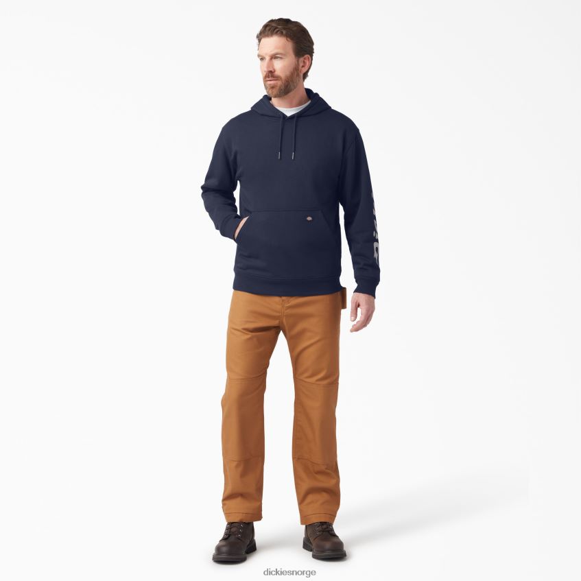 Dickies menn vannavstøtende hettegenser med logoermer 4NB6FR1039 klær blekk marine (ik)