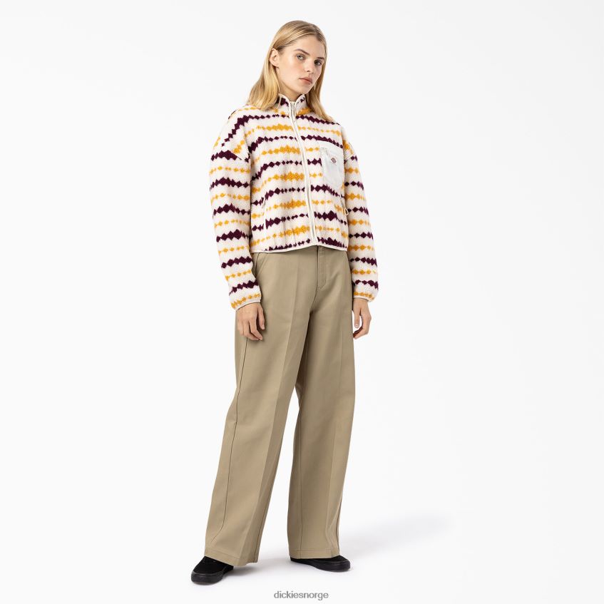 Dickies kvinner falkville fleecejakke 4NB6FR2360 klær ecru/drue (egd)