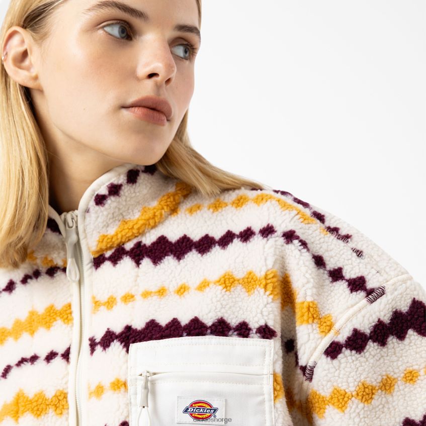 Dickies kvinner falkville fleecejakke 4NB6FR2360 klær ecru/drue (egd)