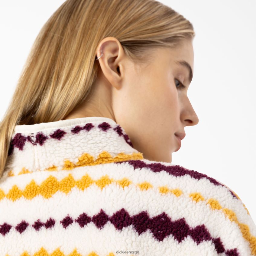 Dickies kvinner falkville fleecejakke 4NB6FR2360 klær ecru/drue (egd)