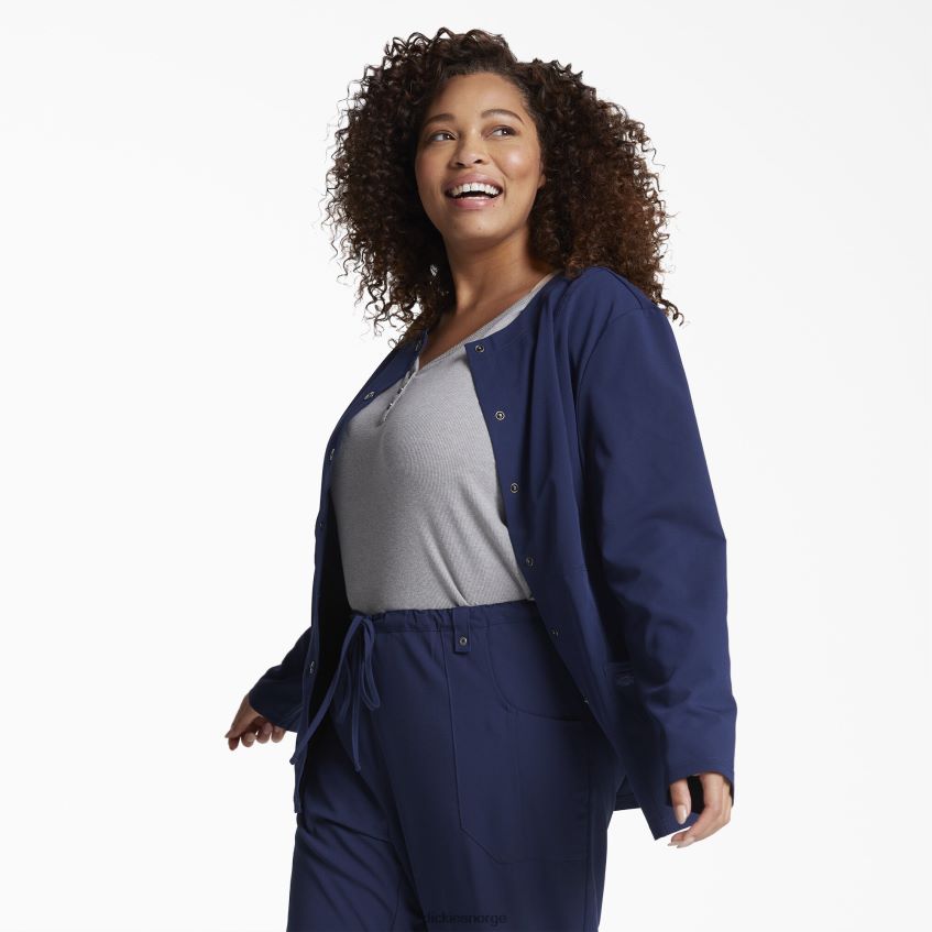 Dickies kvinner xtreme stretch skrubbejakke foran 4NB6FR2647 klær marineblå (nvy)