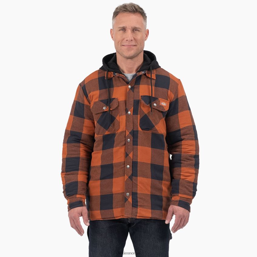 Dickies menn avslappet passform ikon hette vattert flanellskjortejakke 4NB6FR1005 klær pepperkaker buffalo plaid (gpb)