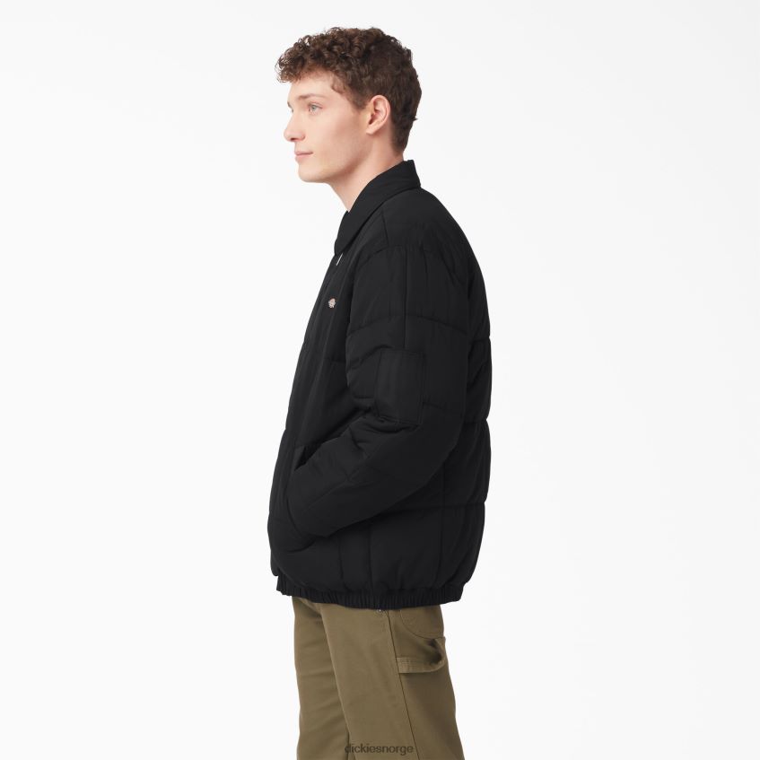 Dickies menn eisenhower pufferjakke 4NB6FR1068 klær svart (bkx)