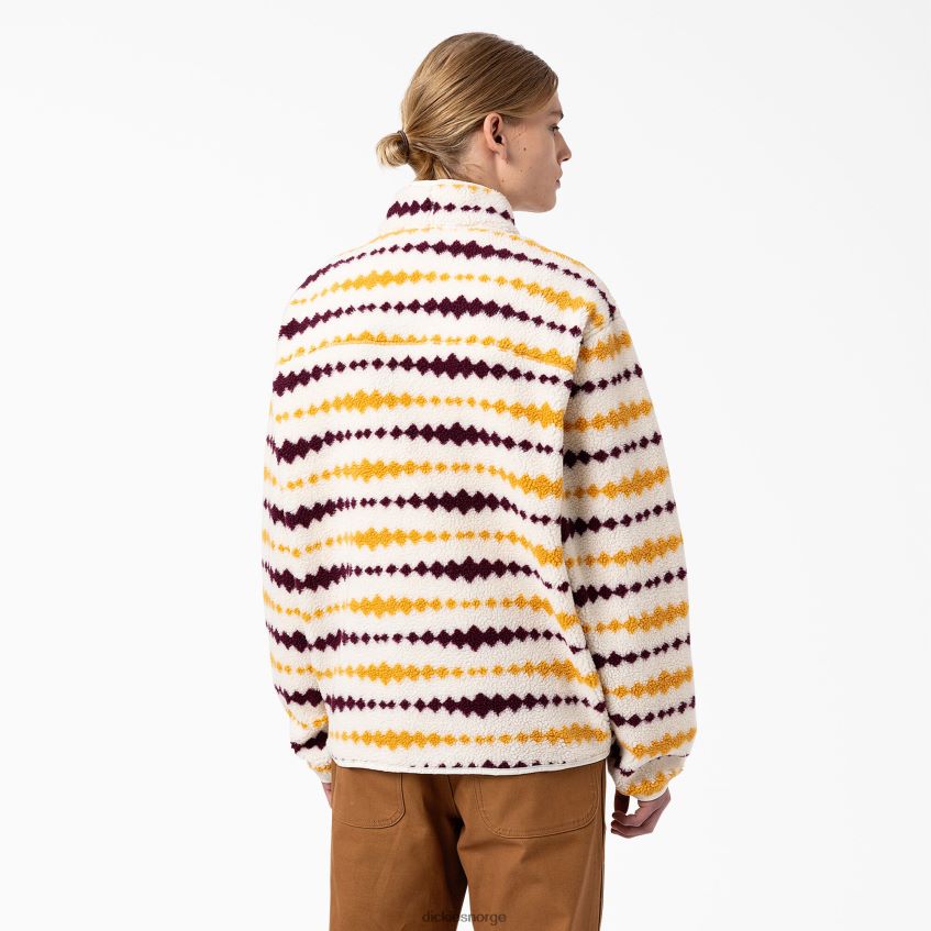 Dickies menn falkville fleecejakke 4NB6FR1165 klær ecru/drue (egd)