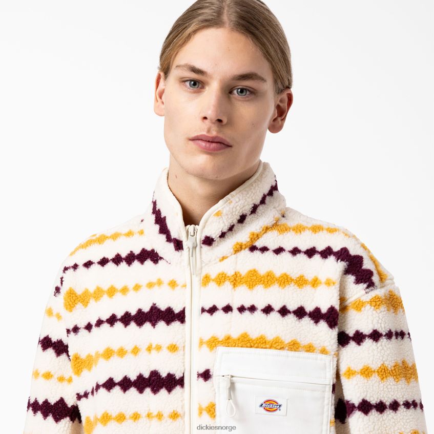 Dickies menn falkville fleecejakke 4NB6FR1165 klær ecru/drue (egd)