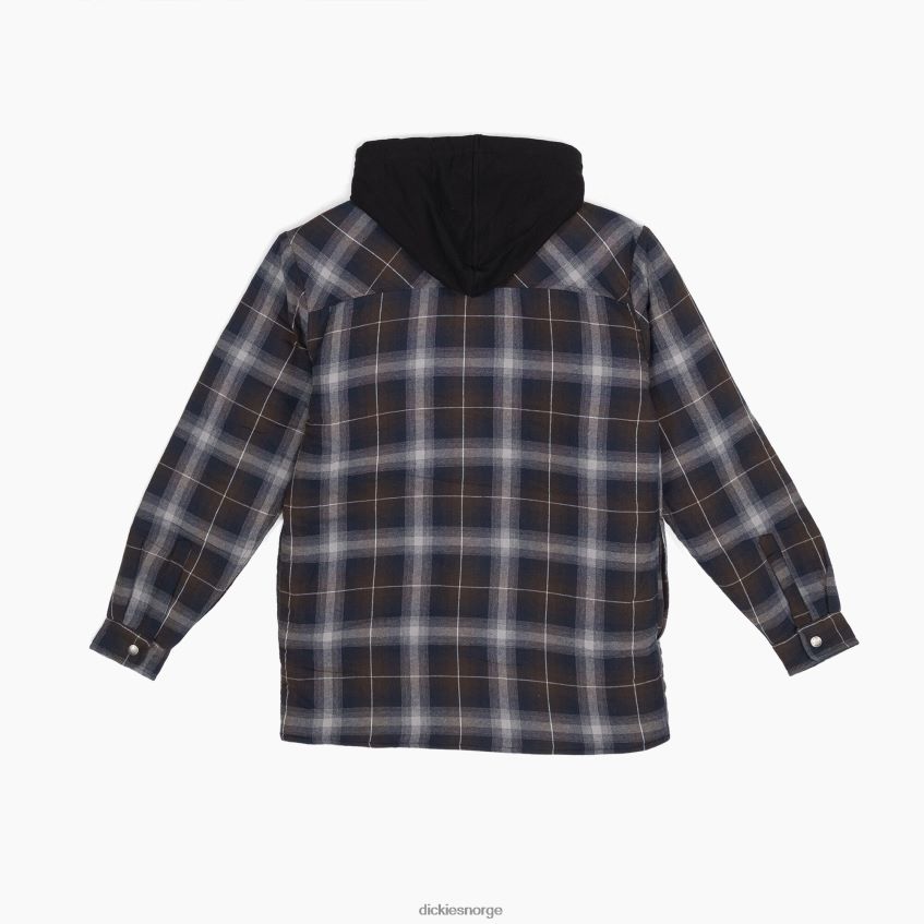 Dickies menn flanell skjortejakke med dwr 4NB6FR1059 klær blekk marine/sjokoladebrun pledd (b1y)