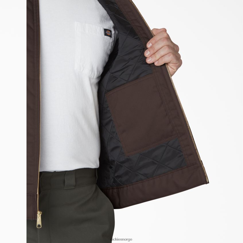 Dickies menn isolert eisenhower jakke 4NB6FR965 klær mørk brun (db)