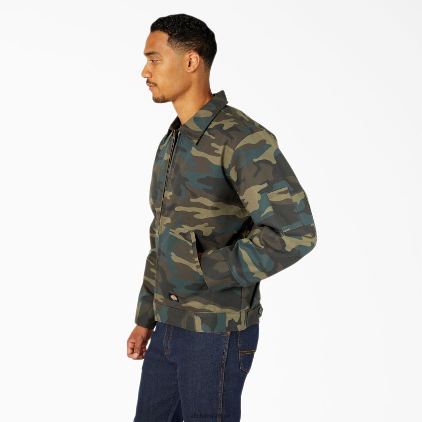Dickies menn isolert eisenhower jakke 4NB6FR967 klær hunter green camo (hrc)