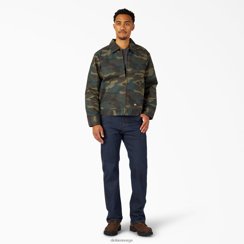 Dickies menn isolert eisenhower jakke 4NB6FR967 klær hunter green camo (hrc)