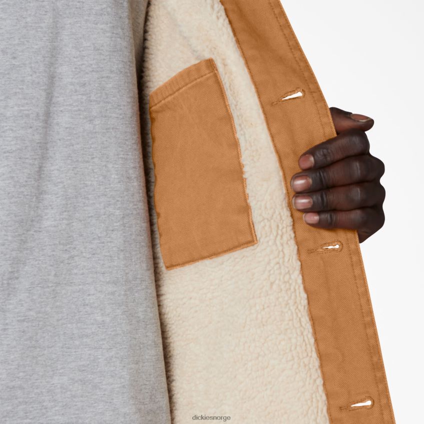 Dickies menn stonewashed andeforet chore coat 4NB6FR1100 klær steinvasket brunand (sbd)