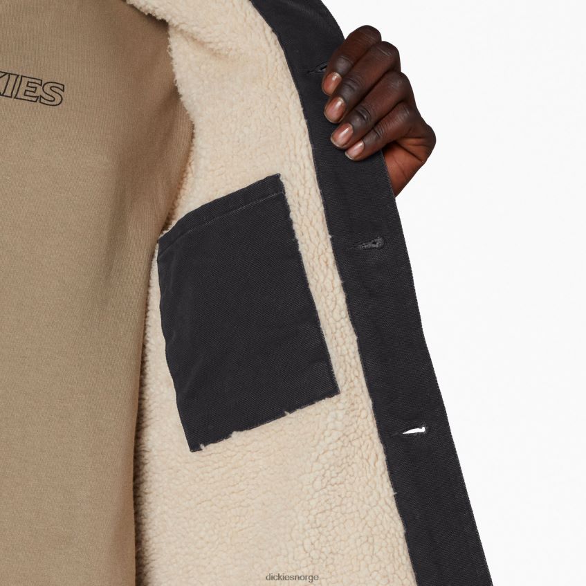 Dickies menn stonewashed andeforet chore coat 4NB6FR1101 klær steinvasket svart (sbk)