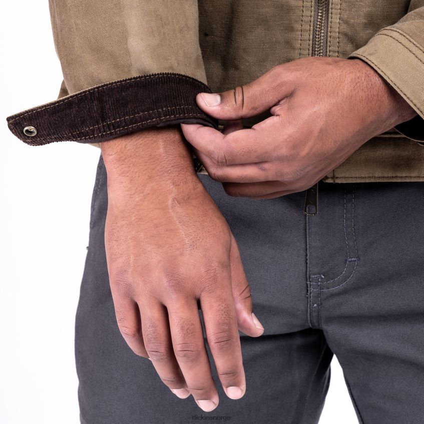 Dickies menn vokset canvas eisenhower jakke 4NB6FR1186 klær eikenøtt (ac2)