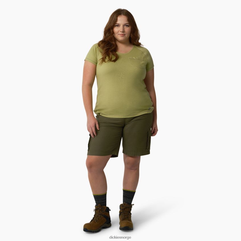 Dickies kvinner pluss avkjølende kortermet t-skjorte 4NB6FR1591 klær bregnelyng (f2h)