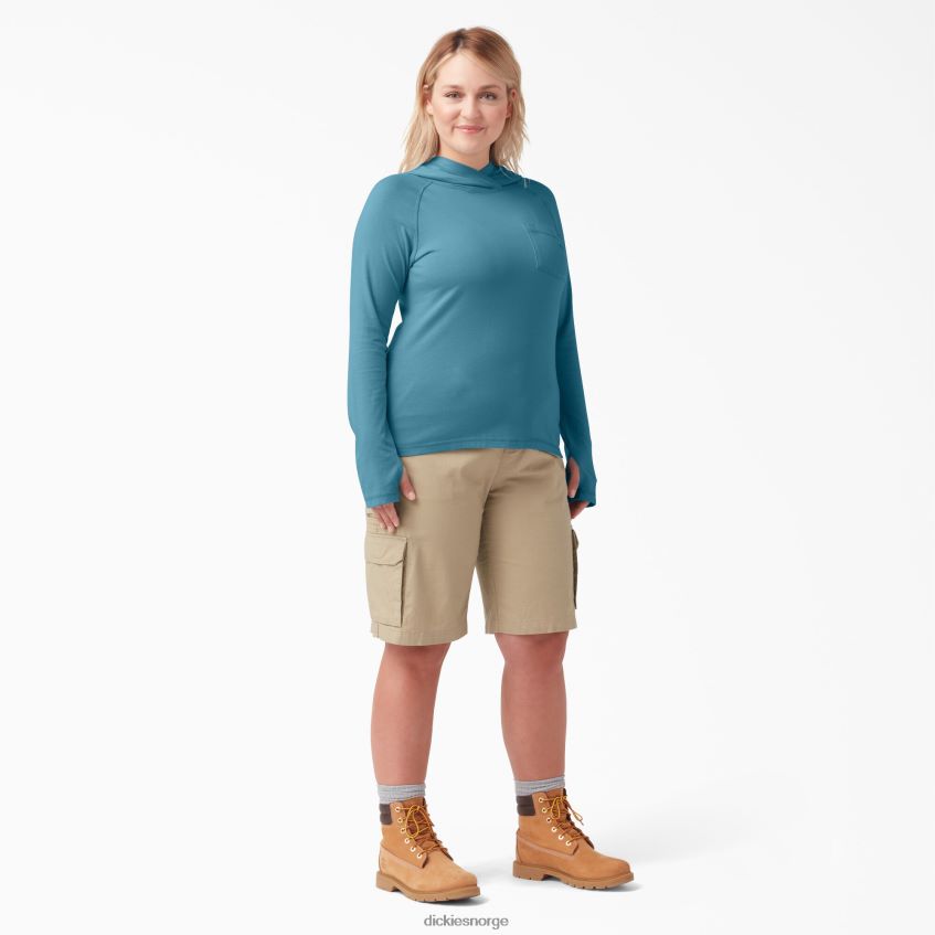 Dickies kvinner pluss kjølende solskjorte 4NB6FR1644 klær dyp himmel (esd)