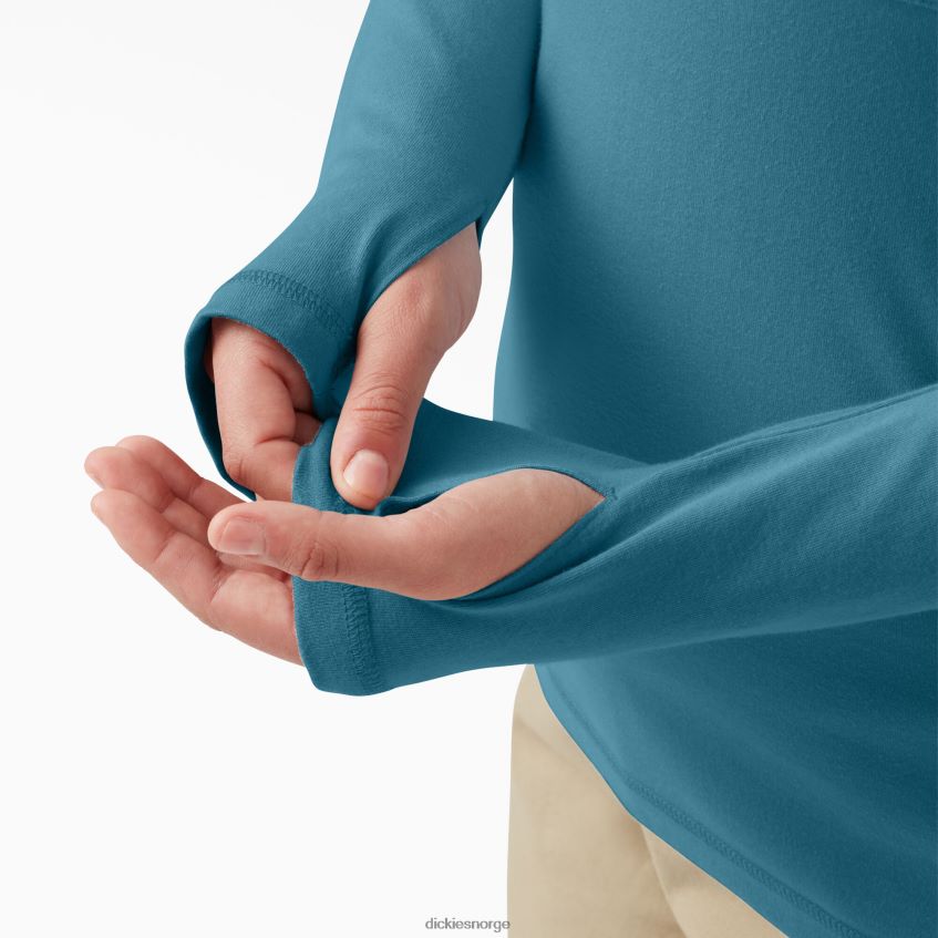 Dickies kvinner pluss kjølende solskjorte 4NB6FR1644 klær dyp himmel (esd)