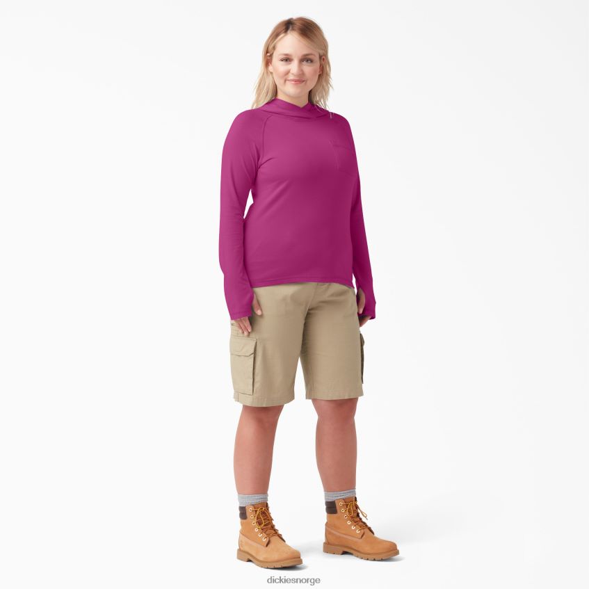 Dickies kvinner pluss kjølende solskjorte 4NB6FR1646 klær festival fuchsia (f2f)