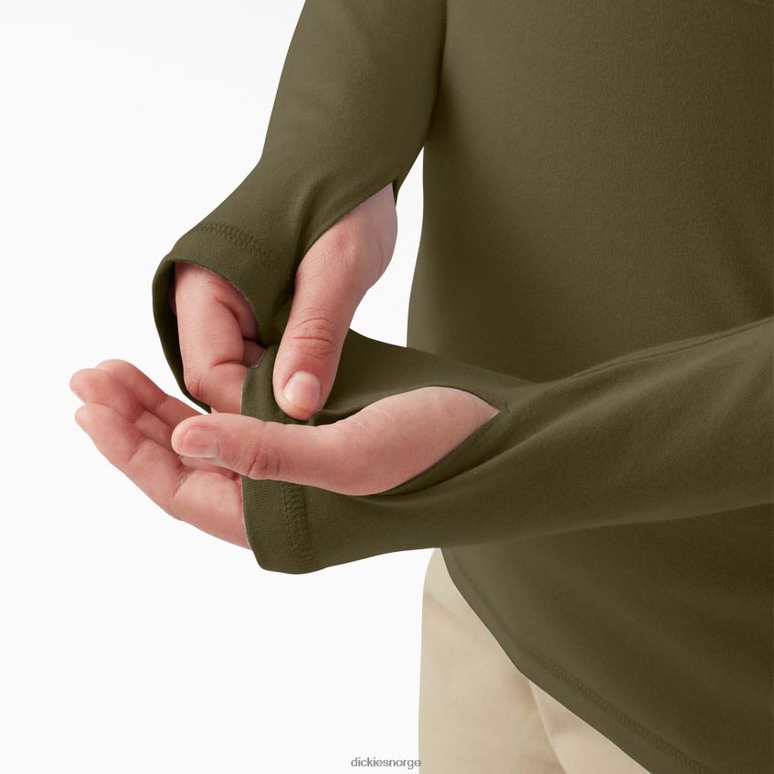 Dickies kvinner pluss kjølende solskjorte 4NB6FR1648 klær militærgrønn lyng (mld)