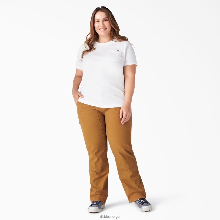Dickies kvinner pluss kortermet tungvekts t-skjorte 4NB6FR1976 klær hvit (wh)