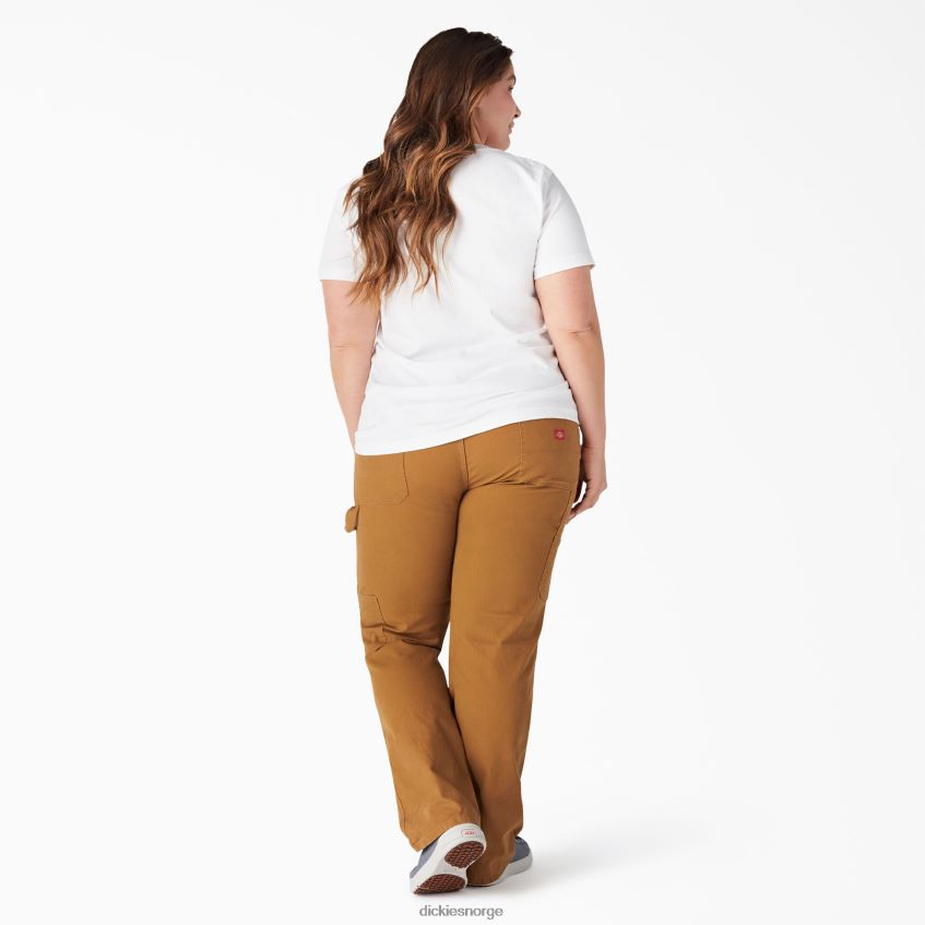 Dickies kvinner pluss kortermet tungvekts t-skjorte 4NB6FR1976 klær hvit (wh)