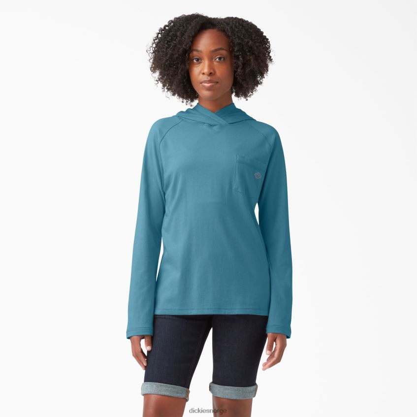 Dickies kvinner kjølende solskjorte 4NB6FR1662 klær dyp himmel (esd)