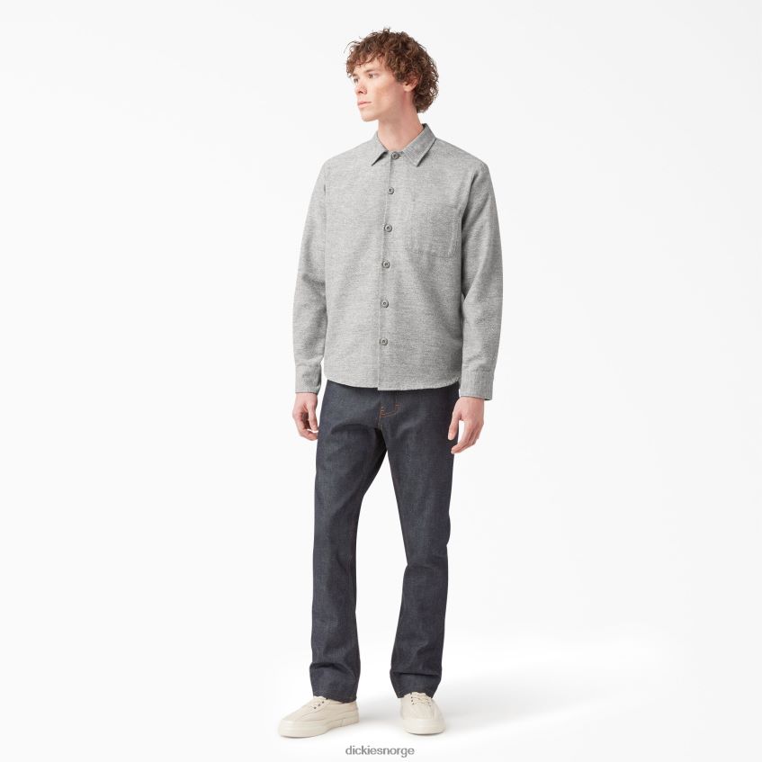 Dickies menn Langermet skjorte fra 1922 4NB6FR935 klær skyllet sølv (rsv)
