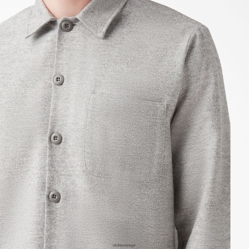 Dickies menn Langermet skjorte fra 1922 4NB6FR935 klær skyllet sølv (rsv)