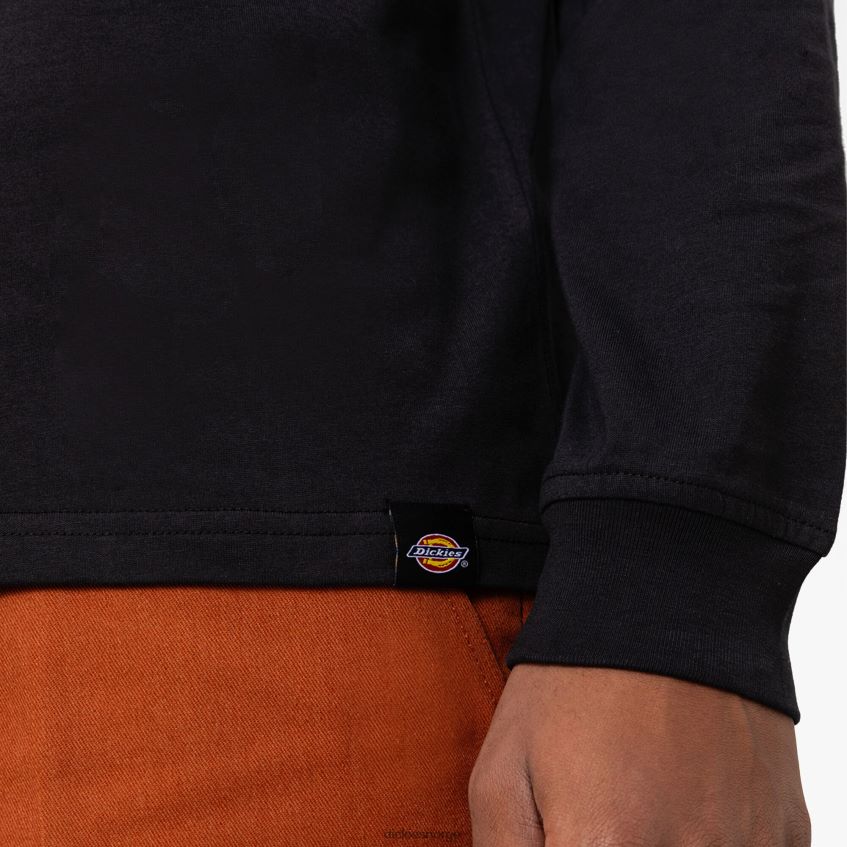 Dickies menn cleveland langermet t-skjorte 4NB6FR945 klær svart (kbk)