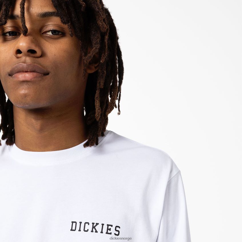 Dickies menn cleveland langermet t-skjorte 4NB6FR946 klær hvit (wh)
