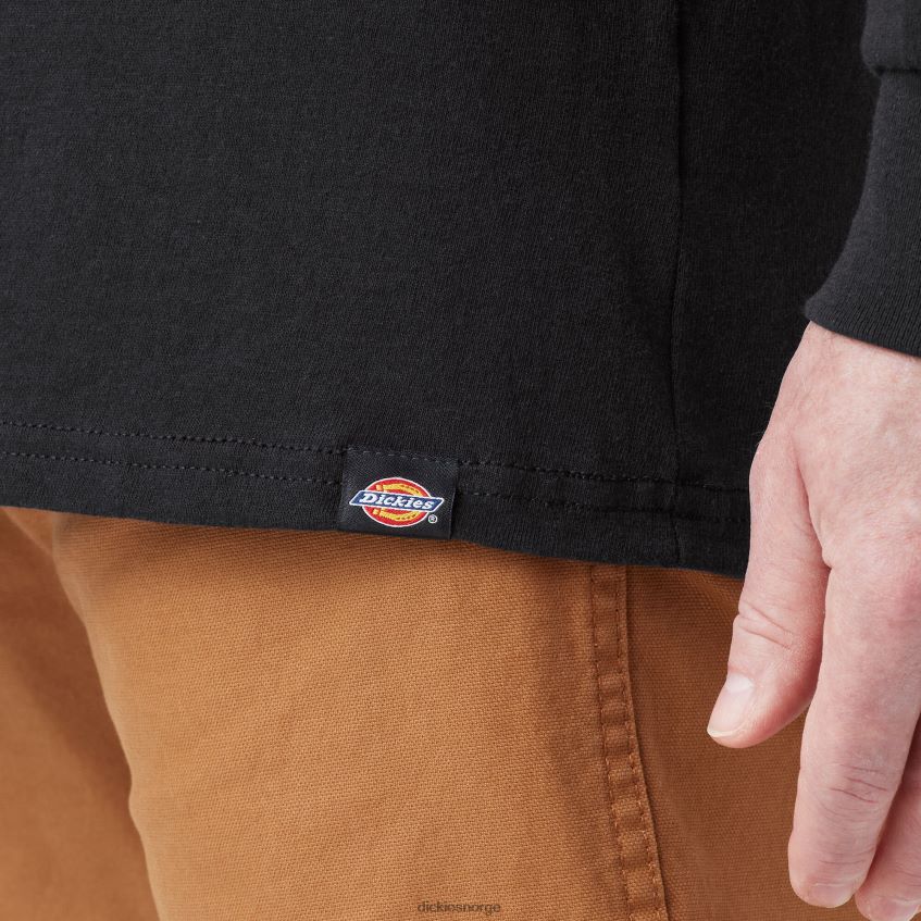 Dickies menn langermet grafisk t-skjorte med normal passform 4NB6FR947 klær svart (abk)