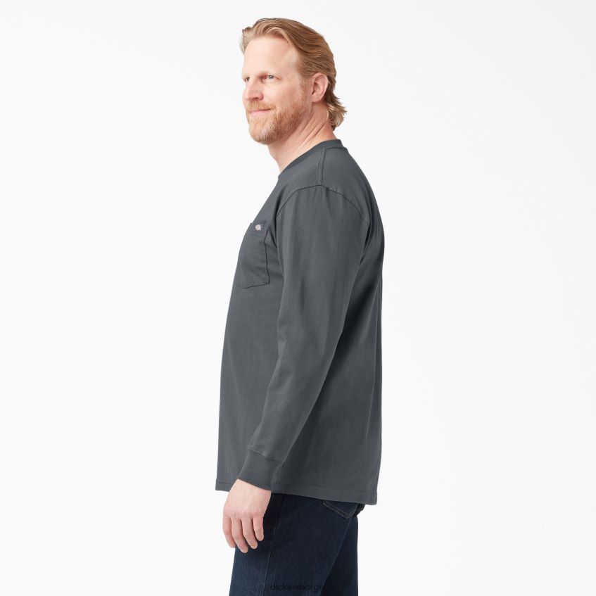 Dickies menn langermet tungvekts t-skjorte 4NB6FR604 klær koksgrå (ch)