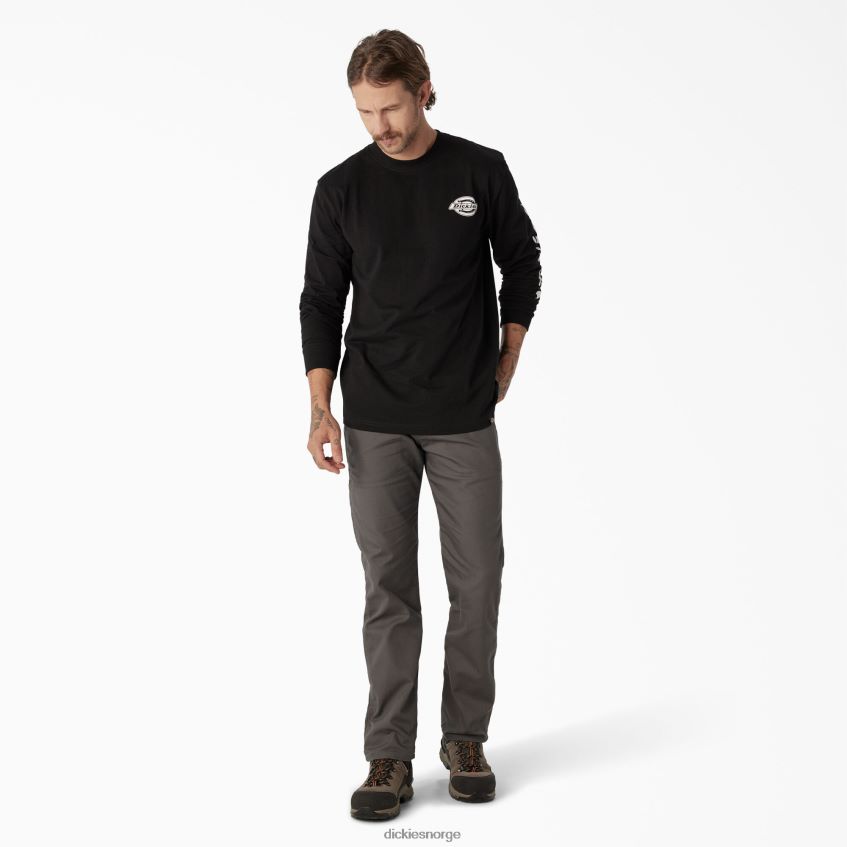Dickies menn langermet tungvekts t-skjorte med logo 4NB6FR870 klær svart (kbk)