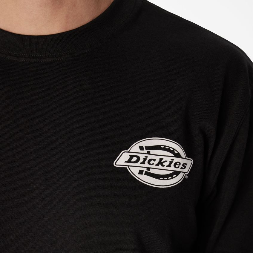Dickies menn langermet tungvekts t-skjorte med logo 4NB6FR870 klær svart (kbk)