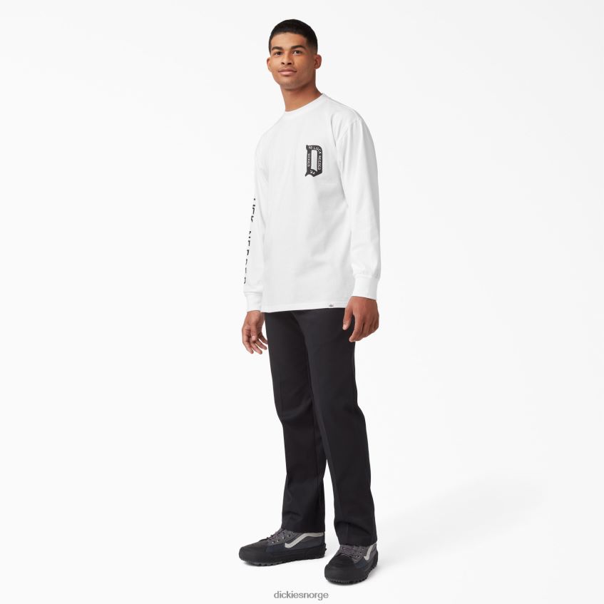 Dickies menn union springs langermet t-skjorte 4NB6FR836 klær hvit (wh)