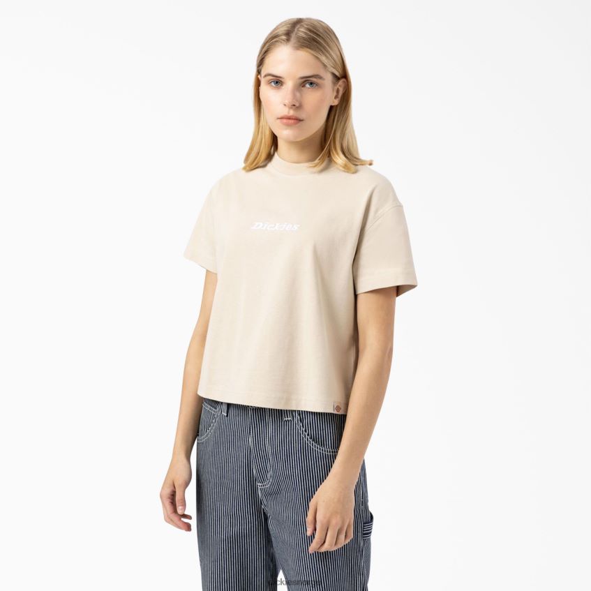 Dickies kvinner Loretto cropped t-skjorte 4NB6FR2177 klær brun (ftn)