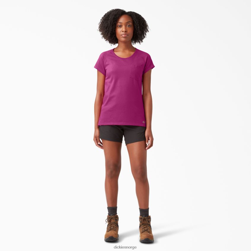 Dickies kvinner avkjølende kortermet t-skjorte 4NB6FR1577 klær festival fuchsia (f2f)